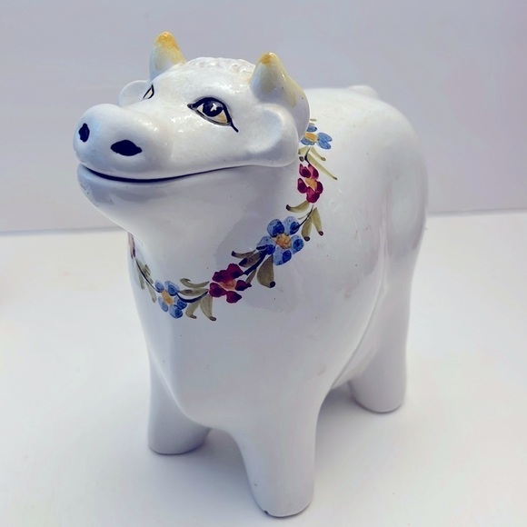 MARTAN Portugal Hand Painted Ceramic Cow Creamer - Picture 1 of 10